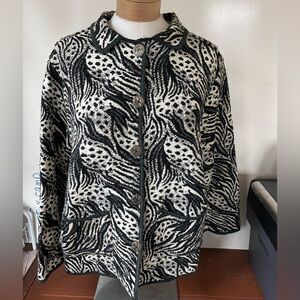 Vintage Jane Ashley zebra tapestry jacket, women’s extra large